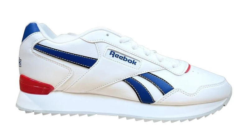 Reebok Men Glide Ripple Clip Sneaker, FTWR White/Pure Grey 2/Vector Blue, 11 - Image 1