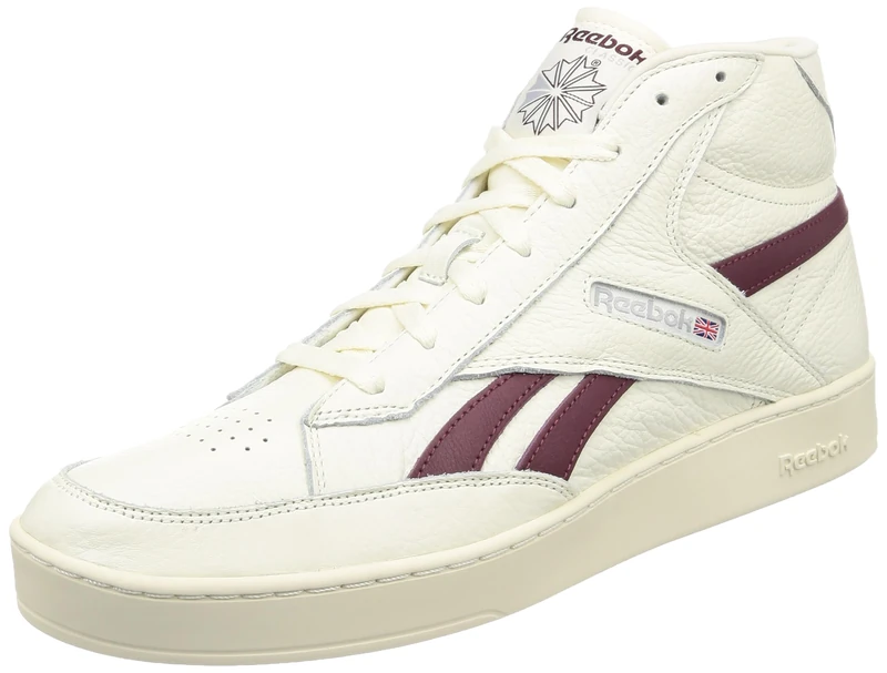 Reebok Men Club C Form Hi Sneaker, Vintage Chalk S23-R/Alabaster/Classic Maroon F23, 2.5