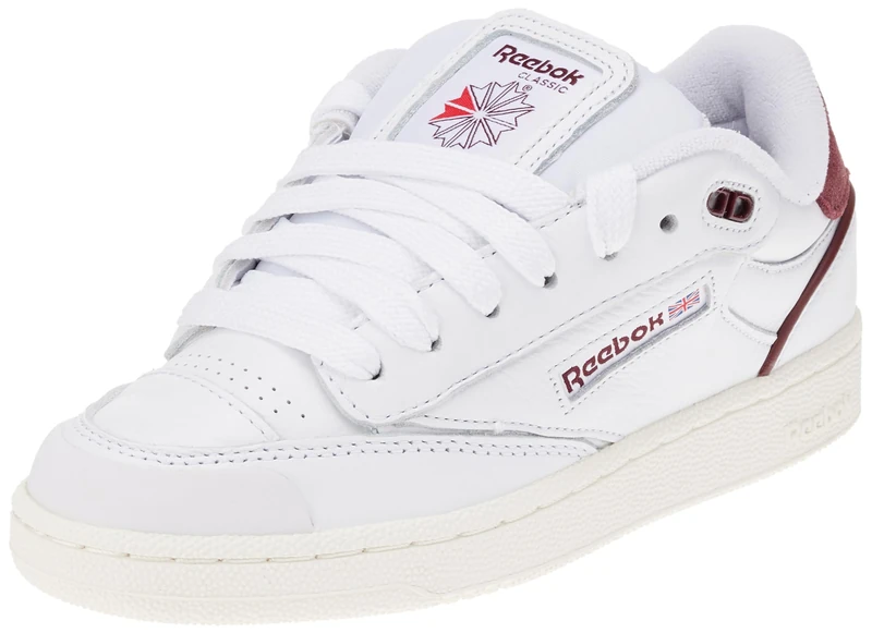 Reebok Men Club C Bulc Sneaker, FTWR White/Classic Burgundy/Chalk, 3.5