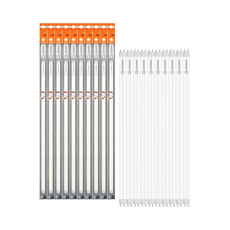 LEDVANCE Smart LED Tube with WiFi Technology, G13-base matt Optics,Lict Colour Changeable (2700K-6500K), 1100 Lumen, 18W-Replacement, Smart dimmable, 10-Pack