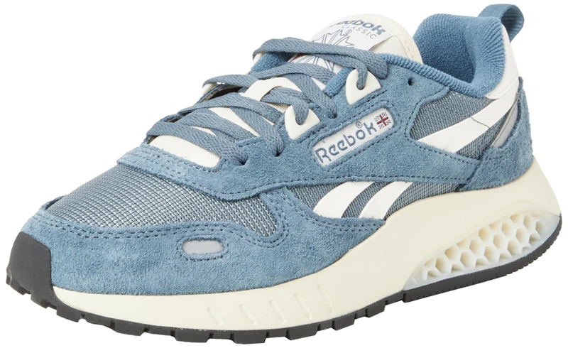 Reebok Men Classic Leather Hexalite Sneaker, Hoops Blue F23/Chalk/Alabaster, 3.5