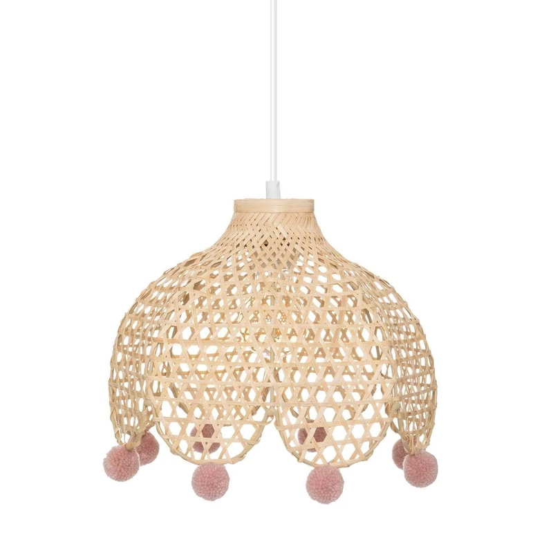 Atmosphera – Children's Pendant Light – Bamboo and Metal – Height 22 cm