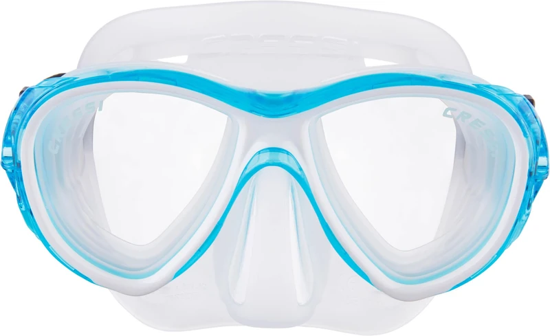 Cressi Samoa Mask - Diving and Snorkelling Mask, Clear/Aquamarine