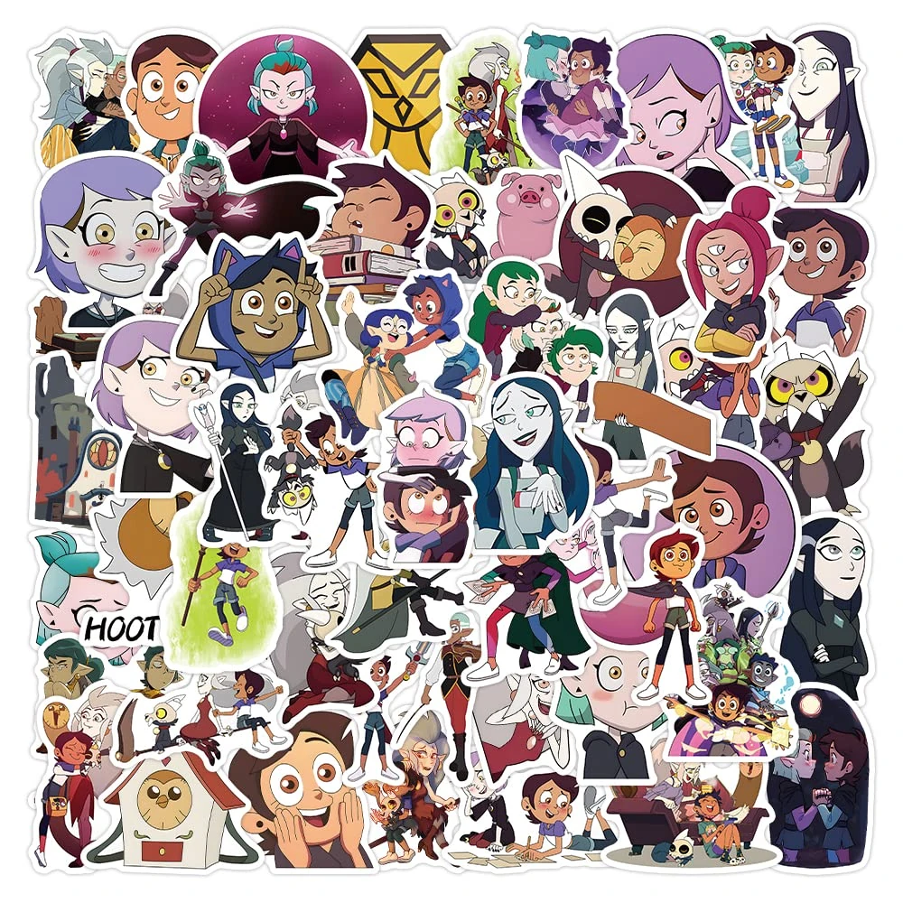 The owl House Stickers Pack Aesthetic The Vinyl Movie Colorful Waterproof for Water Bottle Laptop Bumper Car Bike Luggage Guitar Skateboard 50pcs …