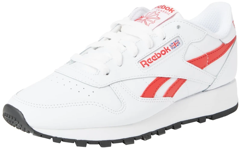 Reebok Men Classic Leather Sneaker, FTWR White/Vector Red/Core Black, 4