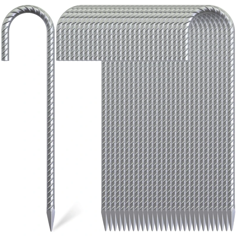 OK5STAR 30 Pack 12" Ground Rebar Stakes Heavy Duty J Hook Ground Anchors, Curved Steel Plant Support Garden Stake Anti Rust Galvanized Ground Stakes