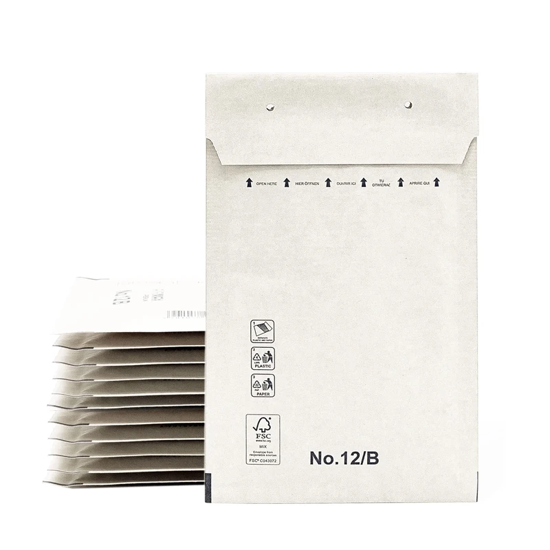 Padded Envelopes Mailing Envelopes Paper Bags with Bubble Inner White Peel and Seal Mailing Bags - Ofiturie (400 Envelopes, 100 x 165mm)