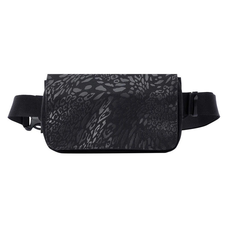 Totto - Ludana Women's Fanny Pack - Style and Comfort in a Fashionable Coral Design, Black/White, Única, Sport - Image 1