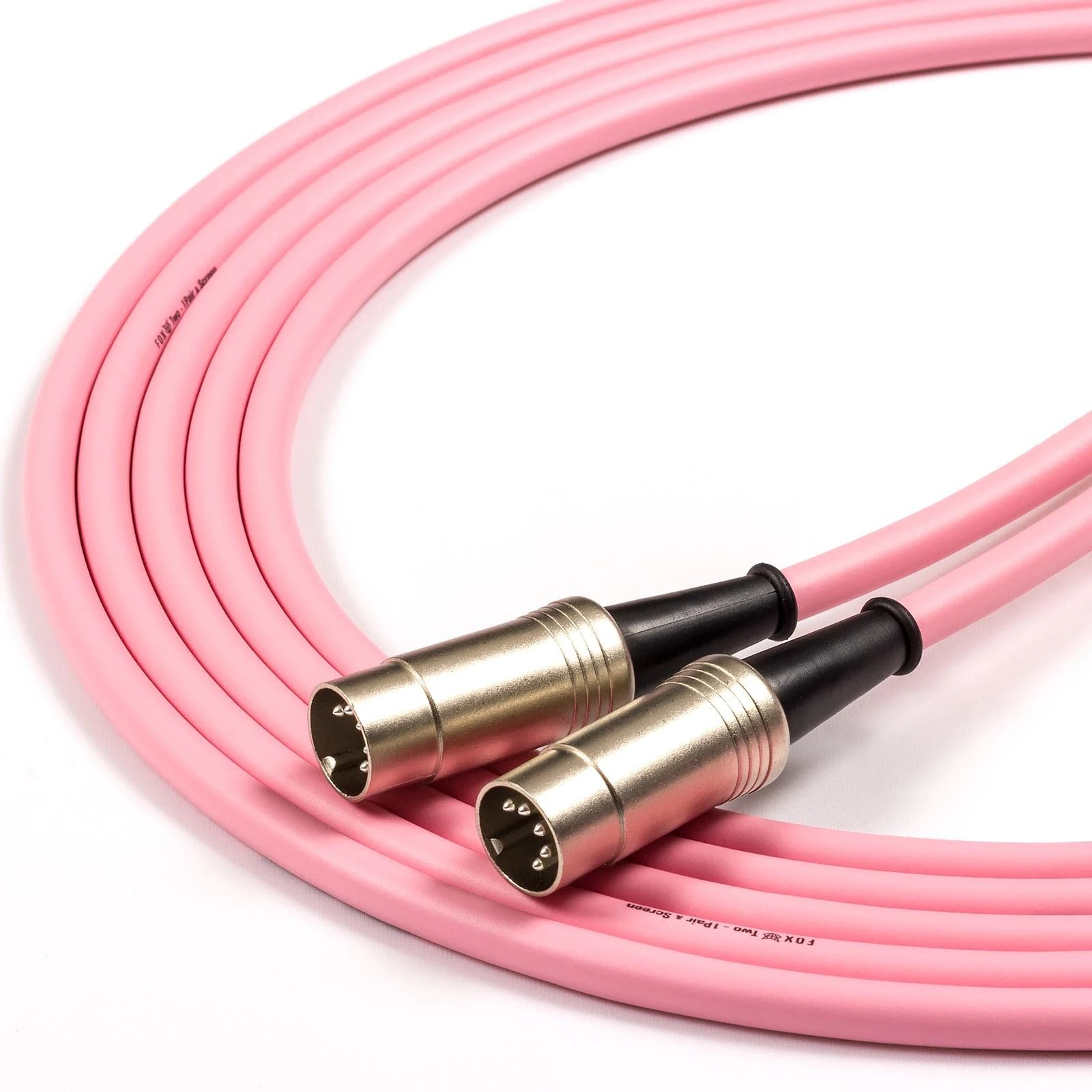 Midi DATA Cable. Keyboards, Korg, Roland, Novation Synth 5 Pin Din Lead [60cm, Pink]