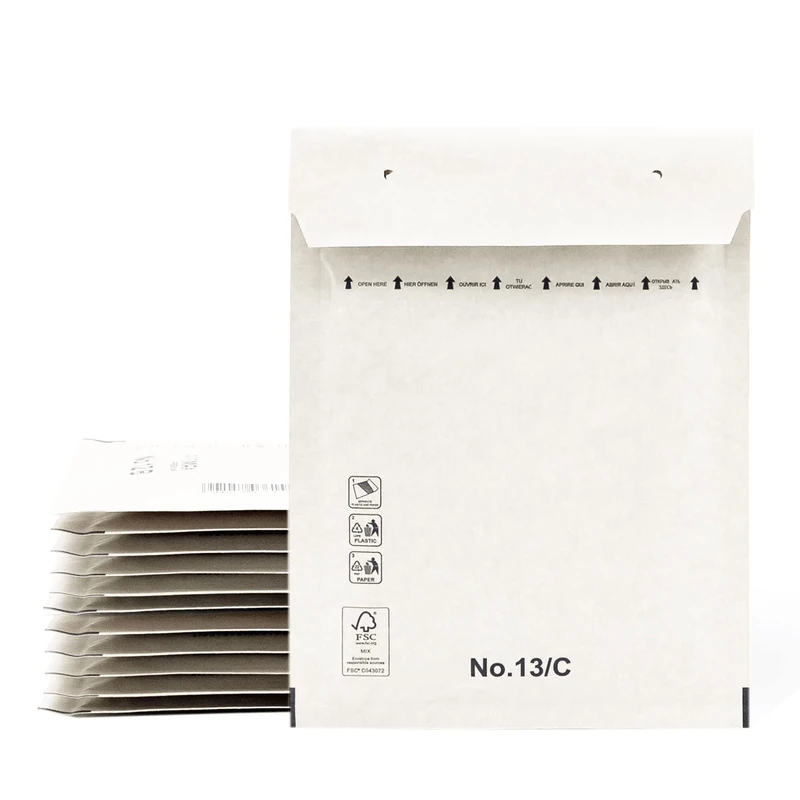 Ofiturie Padded Envelopes, Paper Bags with Bubble Inners, White, Peel and Seal (400 Envelopes, 150 x 220 mm)