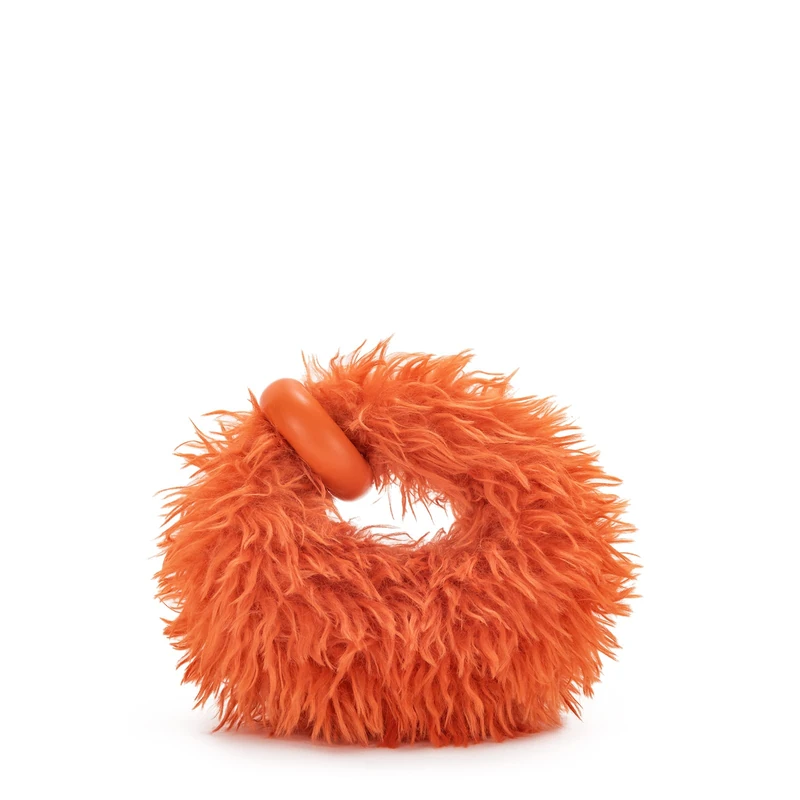 JW PEI Women's Abacus Top Handle Bag - Faux Fur Orange - Mini