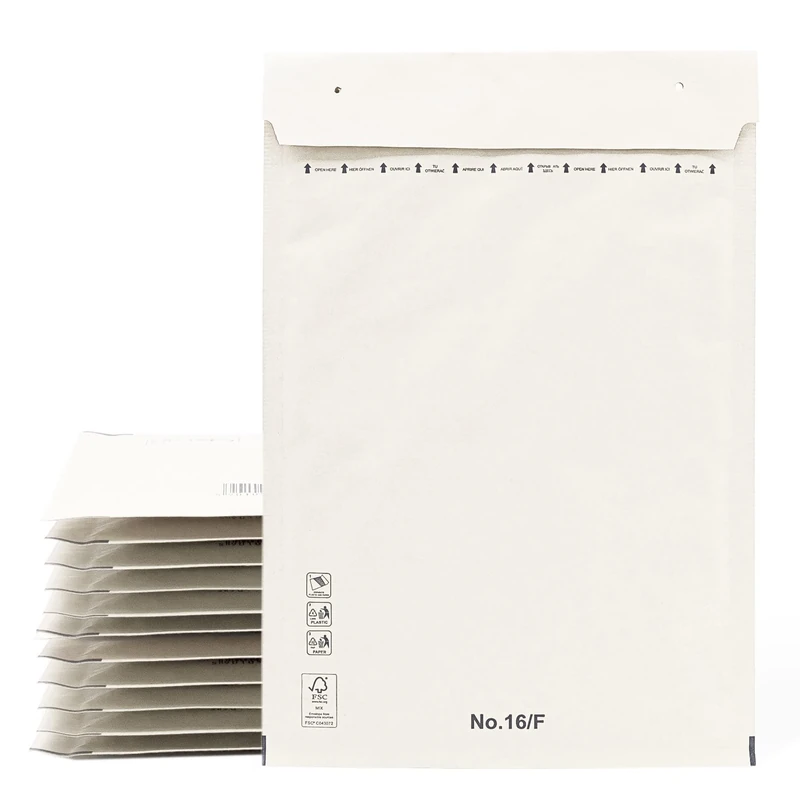 Padded Envelopes Mailing Envelopes Paper Bags with Bubble Inner White Peel and Seal Mailing Bags - Ofiturie (400 Envelopes, 220 x 260mm)