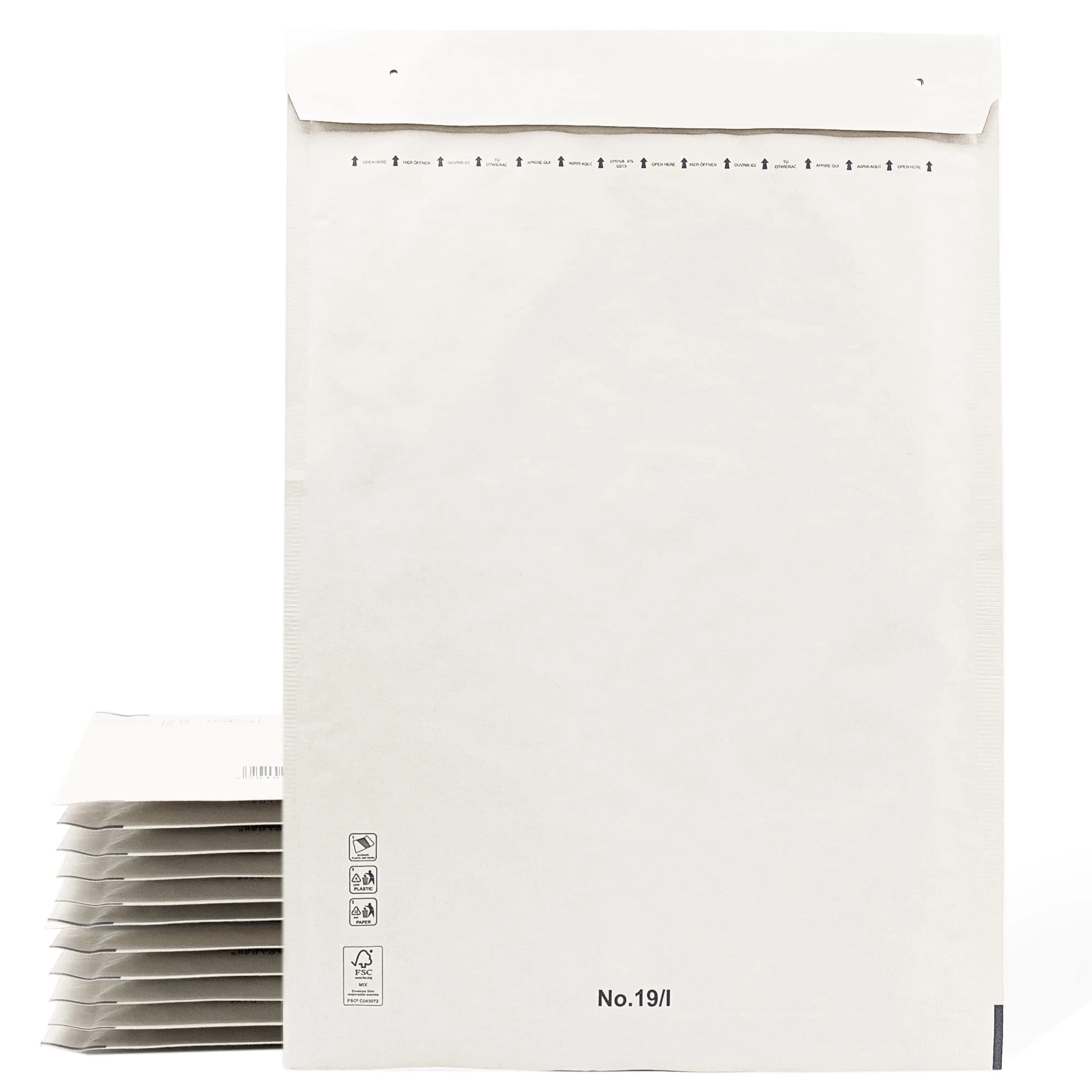 Padded Envelopes Mailing Envelopes Paper Bags with Bubble Inner White Peel and Seal Mailing Bags - Ofiturie (100 Envelopes, 350 x 470mm)