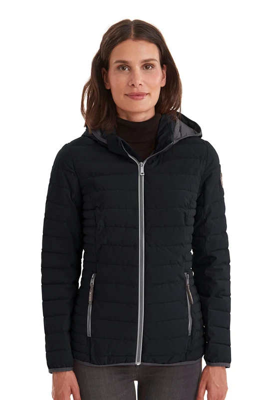 Killtec Boy's Gauror Jr Casual Functional Jacket in Down Look with Zip-Off Hood, Black, 36 (EU)