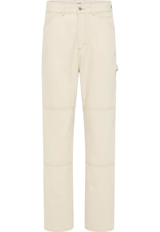 Mustang Women's Style Ava Loose Wide Cargo Jeans, Ecru 2014, 34W x 30L