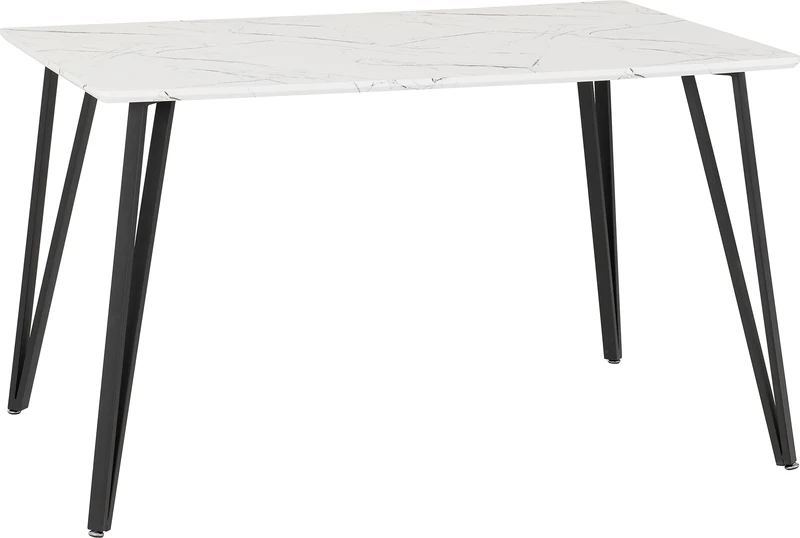 Seconique Marlow Dining Table in White Marble Effect