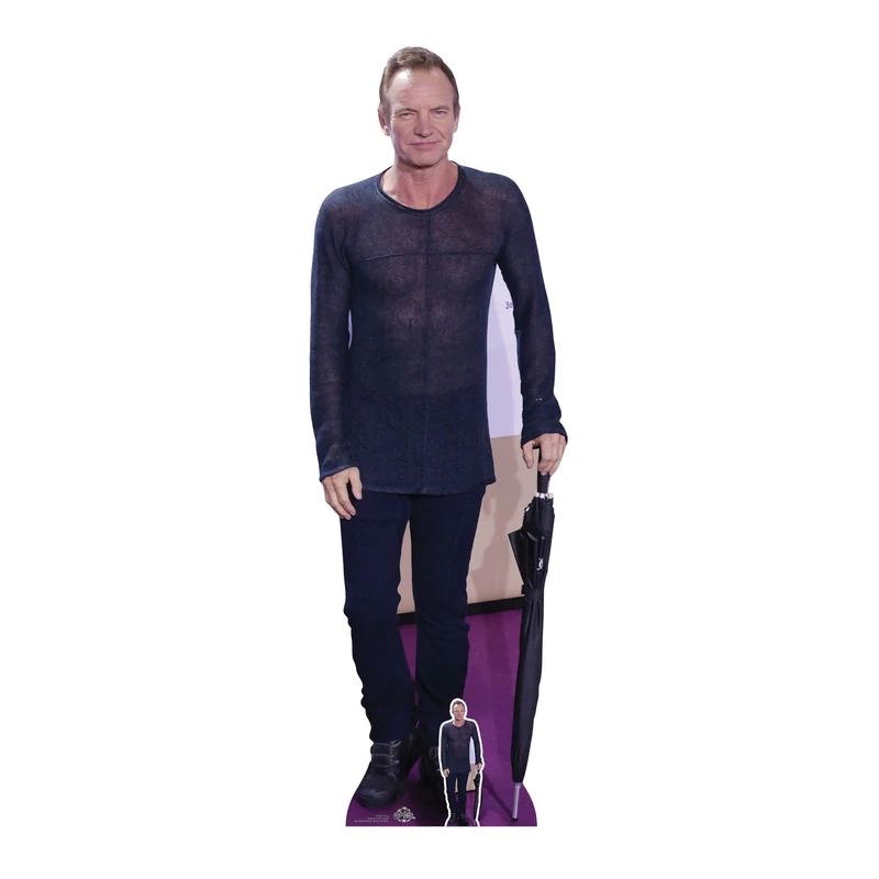 CS1031 Sting Lifesize Cardboard Cutout With Mini Pop Star