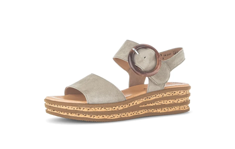 Gabor Women Sandals, Ladies Platform Sandals,Platform Sandal,Summer Shoe,Comfortable,Thick Sole,Green (Schilf),38 EU / 5 UK