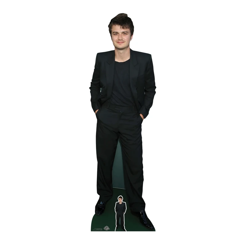 STAR CUTOUTS Joe Keery Black Suit Lifesize Cardboard Cutout With Mini Actor
