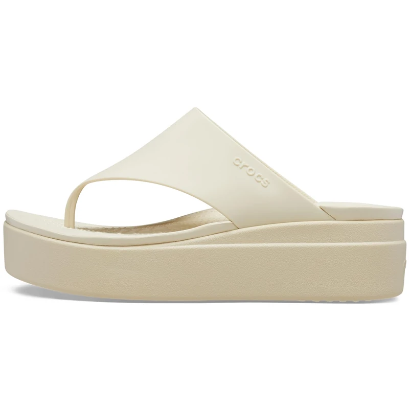 Crocs Women's Flip, Brooklyn Flip, Bone, 3 UK Women