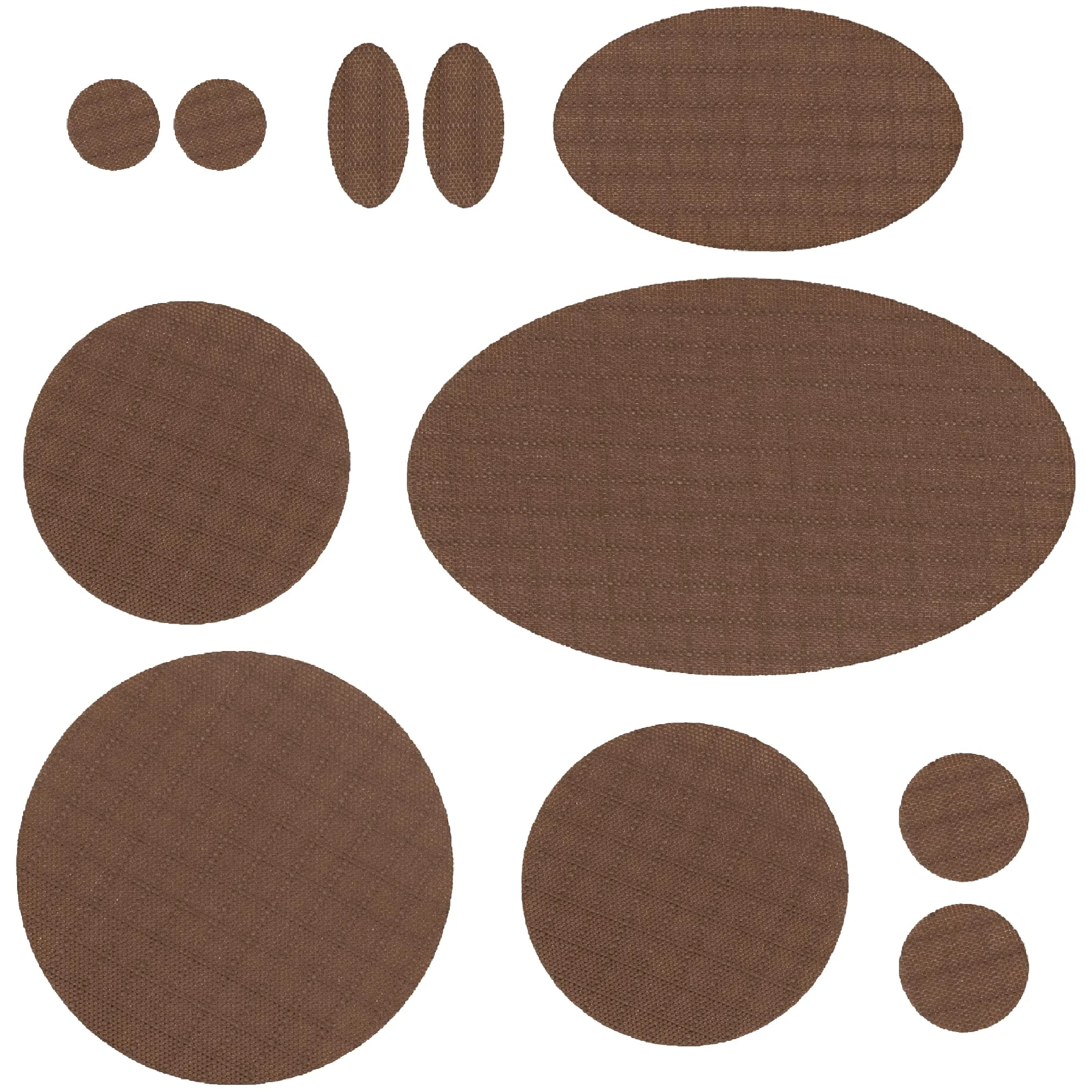 aZengear Repair Patches for Down Jackets, Puffer Coats, Waterproof, Self-Adhesive, Pre-Cut, Tear-Cold-Heat-Resistant Nylon Polyester Fabric, Fix Air Mattress, Inflatables, Tents (11 Pcs, Brown)