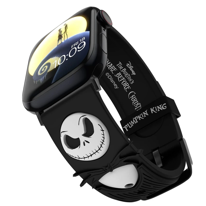 Disney: The Nightmare Before Christmas - Jack Skellington 3D Smartwatch Band - Officially Licensed, Compatible with Every Size & Series of Apple Watch (not included) - Image 1