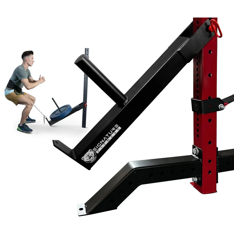 Signature Fitness Belt Squats, Curls, Rows, or Guided Deadlifts Attachment, Fits 2" x 2", 3" x 2", 3" x 3" Racks