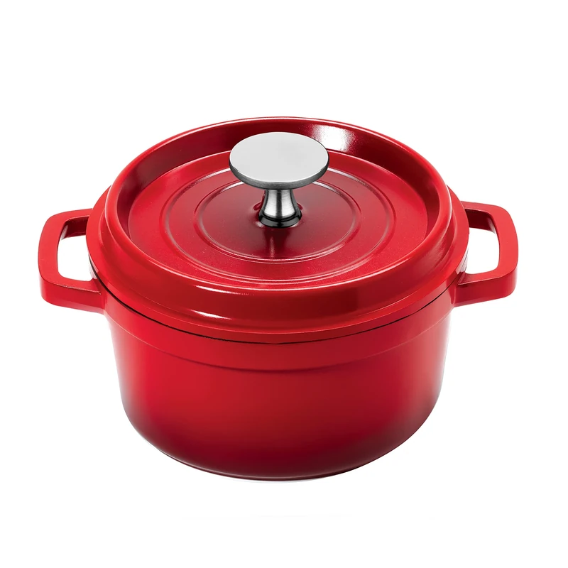 G.E.T. Energy-Efficient Dutch Oven, Cast Aluminum, Round, 24 Ounce, Red - Image 1