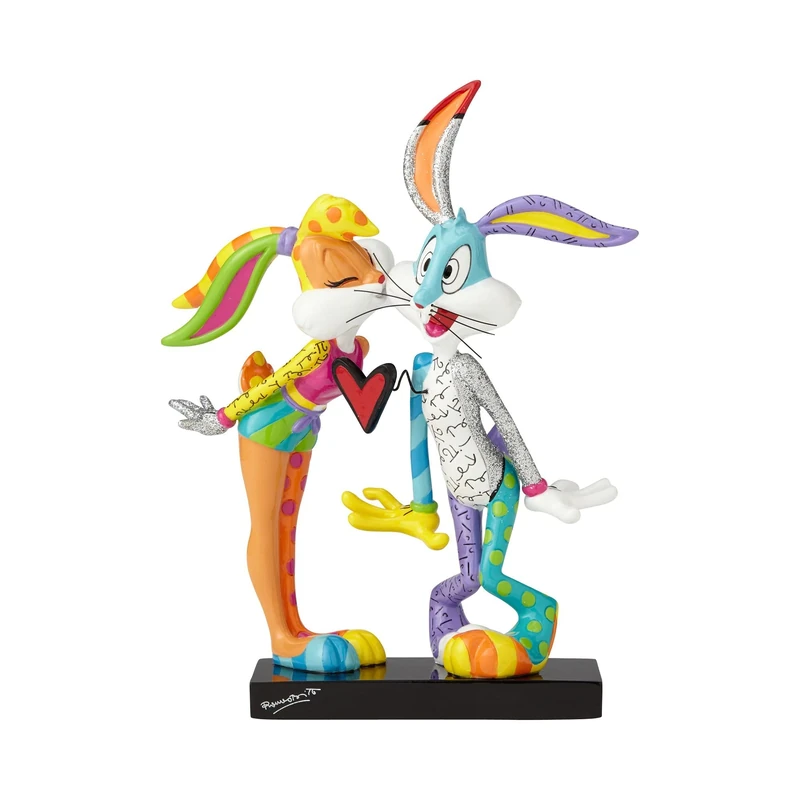 Enesco Looney Tunes by Romero Britto Lola Kissing Bugs Bunny Figurine - Image 1