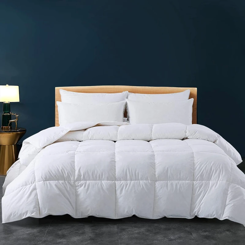 Cozynight Down Alternative Comforter Super King Plus Comforters Duvet Insert with Corner Tabs-Breathable-Box Stitched Reversible Comforter (White, 128"x120")