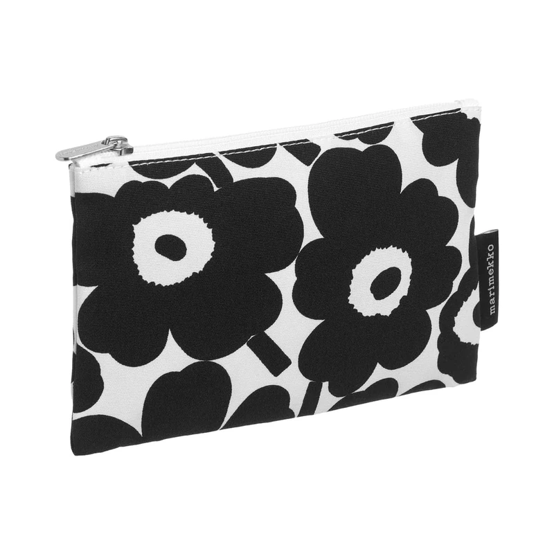 Marimekko Kaika Mini Unikko, Black Poppy, Cosmetic Pouch - Image 1