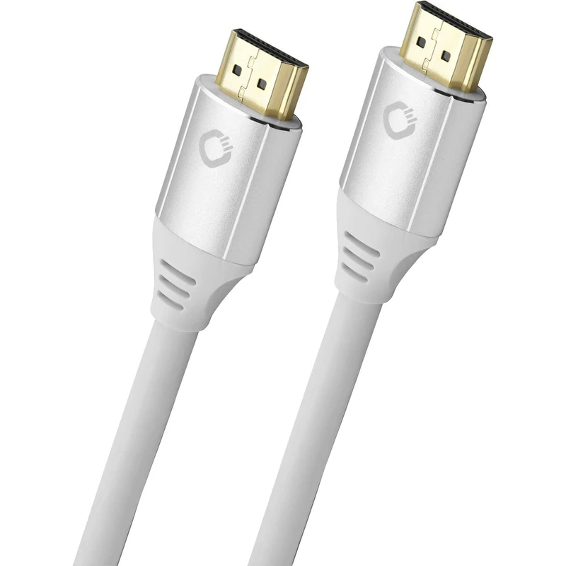 OEHLBACH Black Magic MKII - 8K Ultra High-Speed HDMI Cable - 8K FUHD 60Hz 4320p / 4K 120Hz 2160p - 48Gbit/s (21:9 Cinema, 3D, Dolby Vision, Dynamic HDR 10+, VRR, eARC, UHD2) - 5 Metres, White