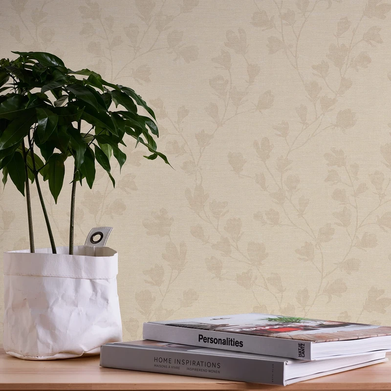 A.S. Création Nara 387475 Non-Woven Wallpaper Floral Beige Grey 10.05 m x 0.53 m Made in Germany