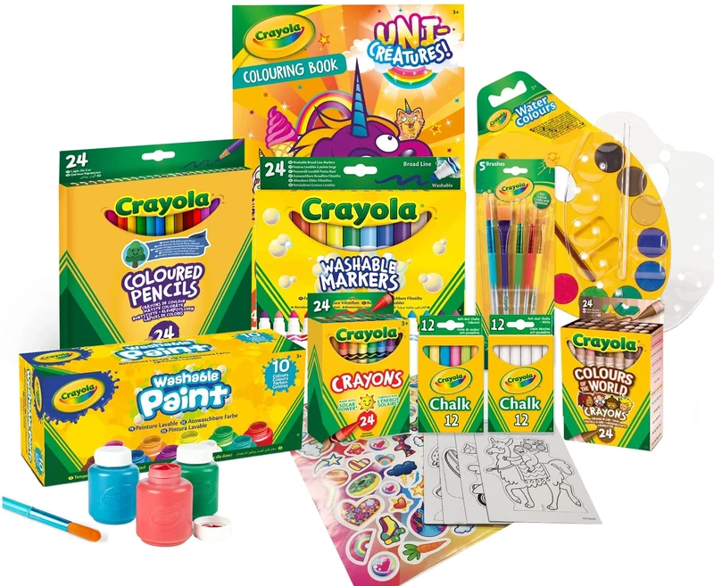CRAYOLA, Mega Colouring and Colouring Set with Stickers, Creative Activity and Gift for Kids Age 6+