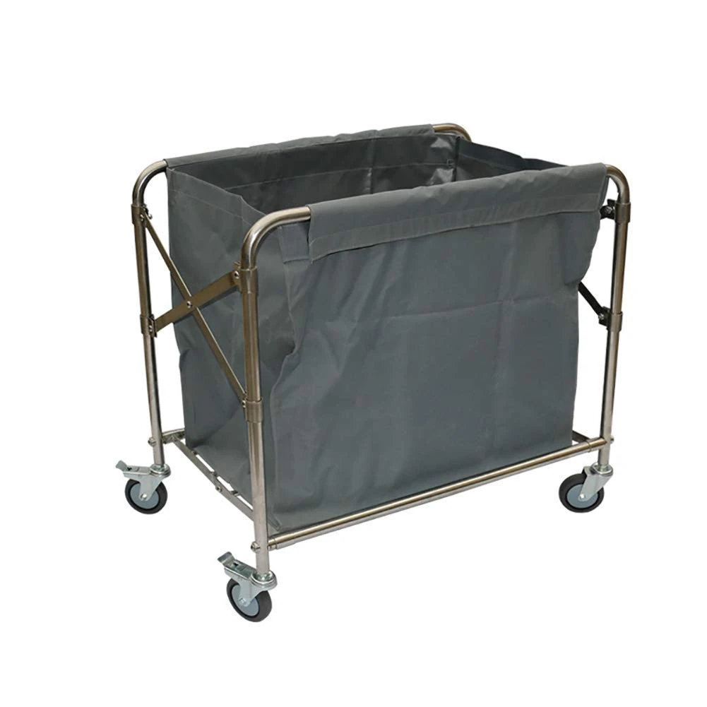 MERTNK Movable Carts, Kitchen Storage Hand Trucks, Commercial Executive Series Stainless Steel Folding Laundry Sorter Cart with Wheels Sturdy, Bags