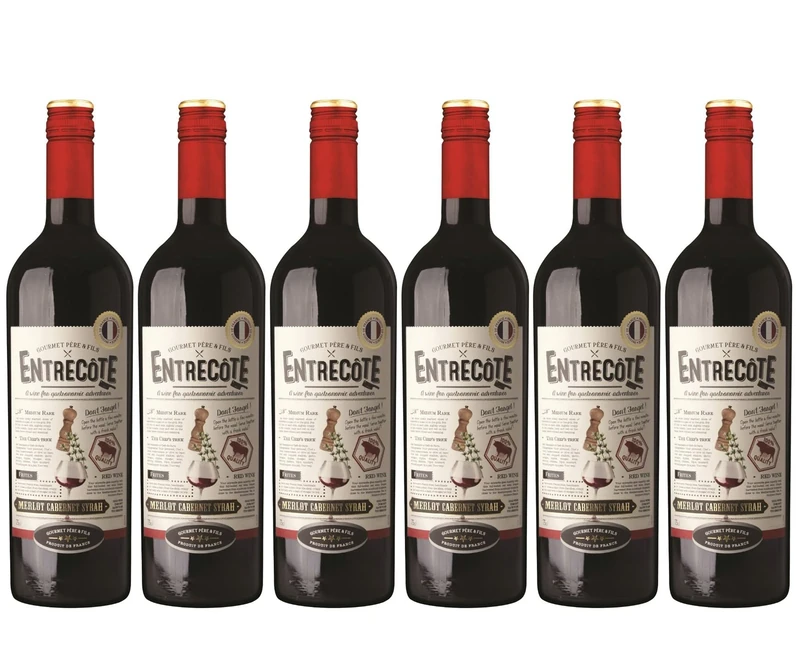 Entrecote - Red Wine Merlot, Cabernet, Syrah (6 x 0,75 L)