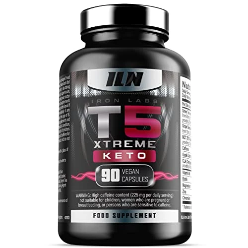 Iron Labs T5 Xtreme: Keto Edition - High Potency Keto Booster - Keto Supplement for Men & Women (90 Capsules)