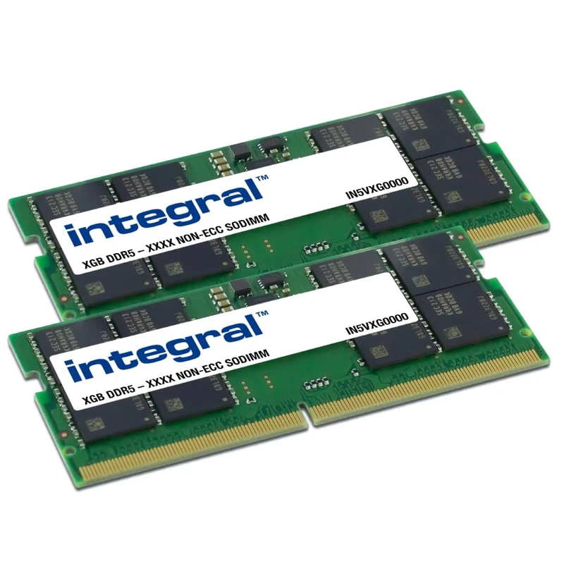 Integral 64GB Kit (2x32GB) DDR5 RAM 4800MHz SODIMM Laptop Notebook MacBook Memory Module