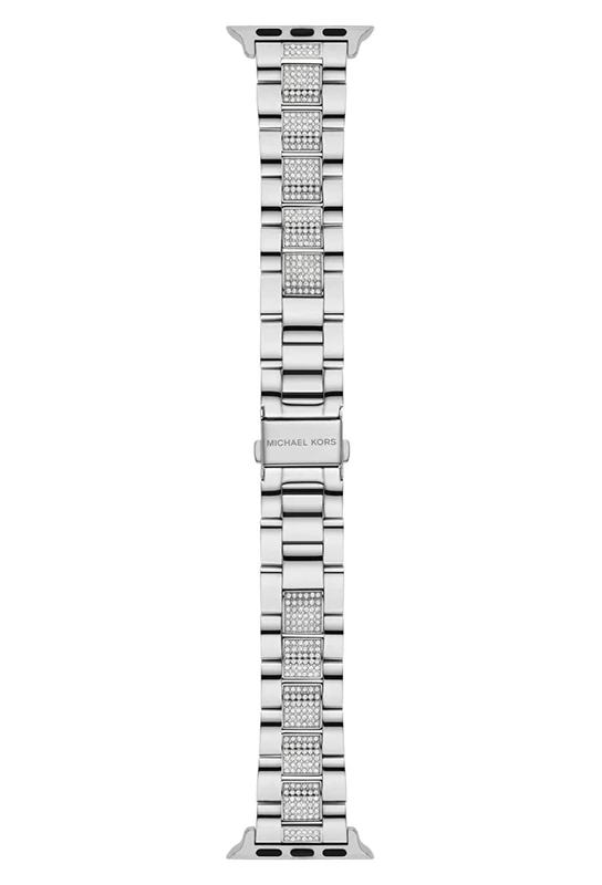 Michael Kors Band Compatible with Apple Watch, 38/40/41 mm - 20 mm Silver Stainless Steel, MKS8046