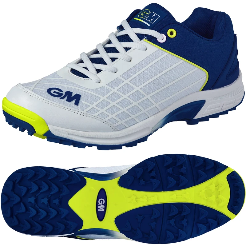 Gunn & Moore GM | Rubber Cricket Shoe | Amazon Exclusive | Original Junior All Rounder | Arch Support | Two-Tone TPU Outsole | Blue | Size UK Junior 2 EU 34 Approx Foot Length 206 mm