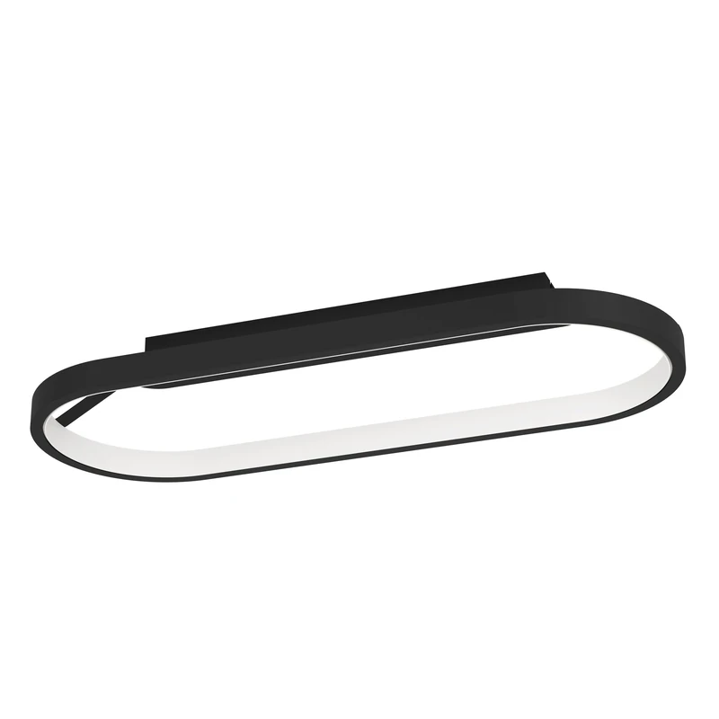 EGLO LED spotlight bar Codriales, dimmable ceiling light fitting, minimalist living room lamp made of black aluminium and white plastic, oval ceiling spot, warm white