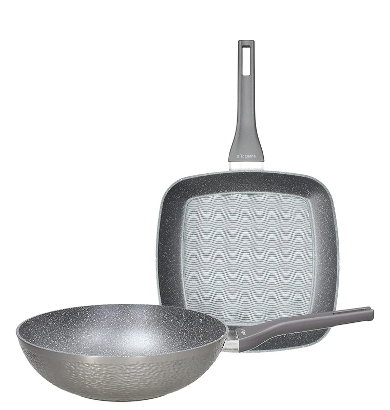 Tognana Deep Moon Set of 2, Wok 28 cm + Grill 28 x 28 cm