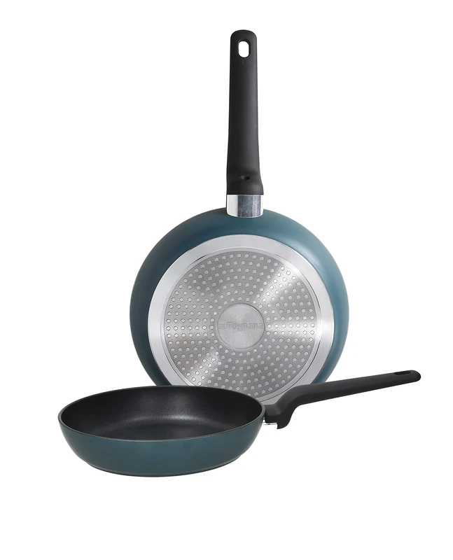Tognana Glamour Bluestyle Set of 2 Frying Pans 24 and 28 cm, Allimino, Blue