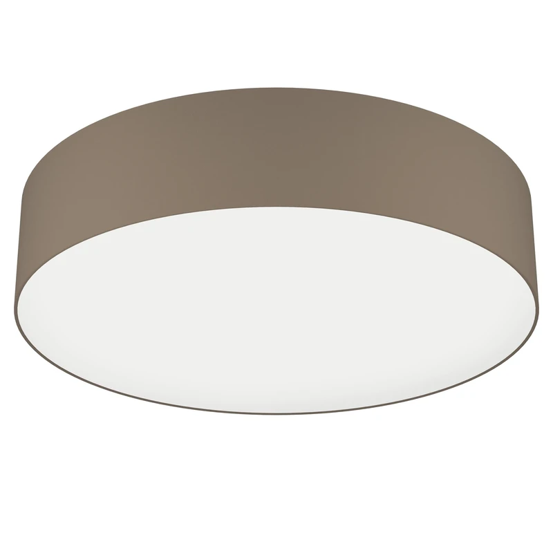 Eglo Connect.z Smart Home LED Ceiling Light Romao-Z, Round Zigbee Lighting, app and Voice Control Alexa, tunable White (Warm - Cool White), RGB, dimmable Spotlight, Taupe-Coloured Fabric lamp