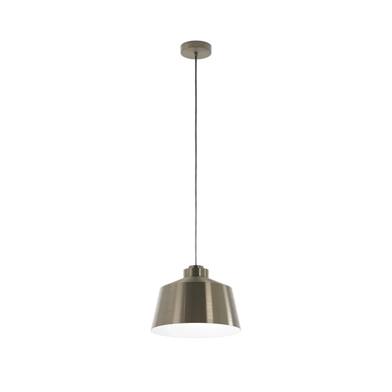Eglo Pendant Lighting Southery, Elegant Ceiling Light Fitting, Hanging lamp for Dining and Living Room Made of Burnished and White Metal, E27 Socket