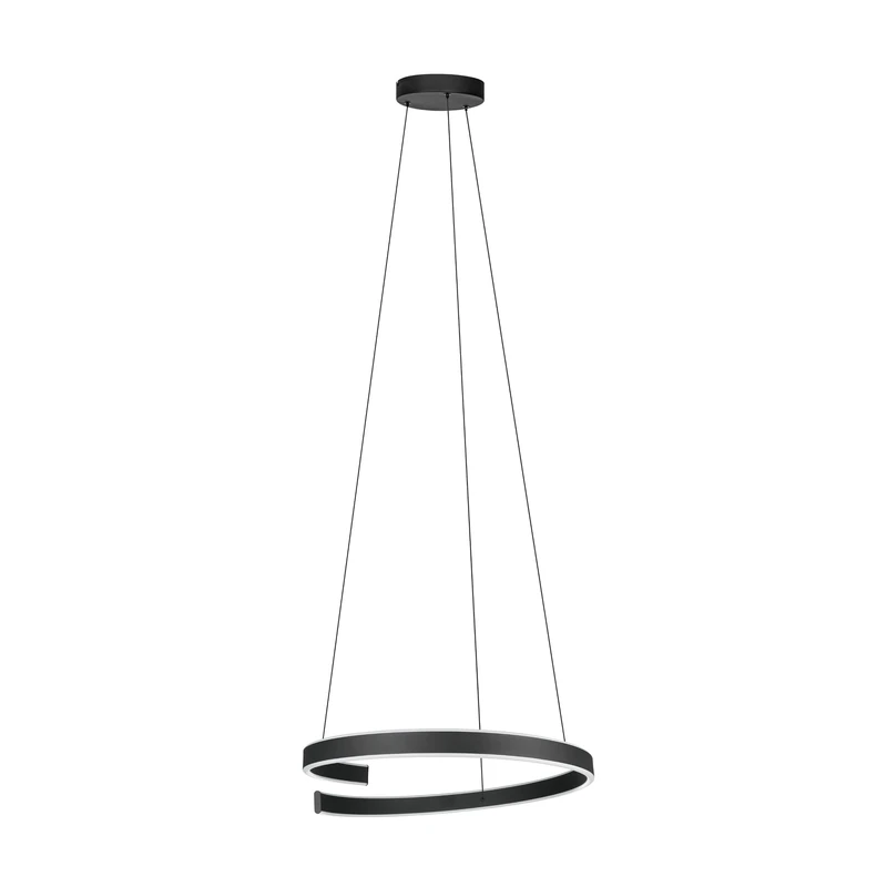 EGLO connect.Z Smart Home LED pendant lighting Andabaia-Z, ZigBee ceiling light fitting, app and voice control Alexa, tunable white (warm – cool white), dimmable hanging lamp, black metal