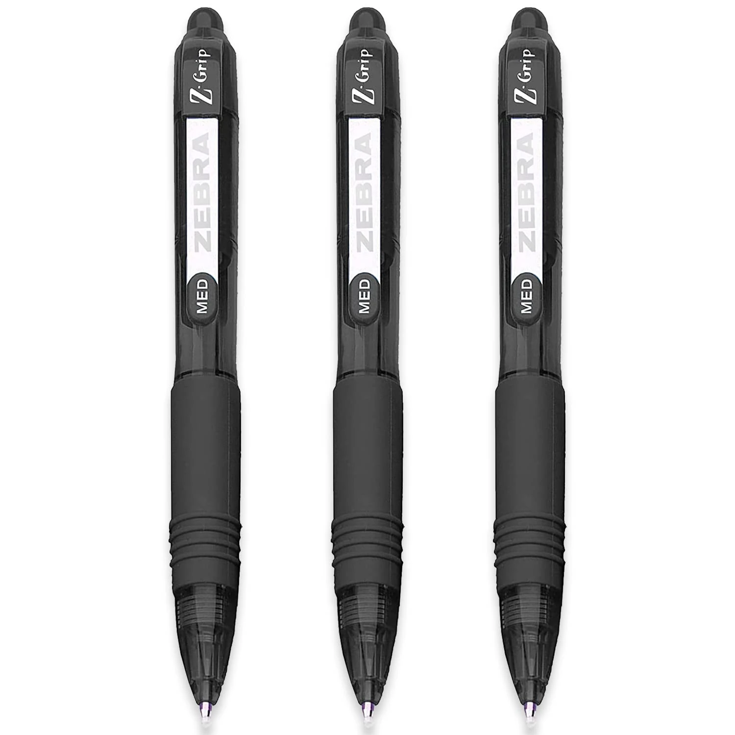 Zebra Z-Grip Smooth Mini Retractable Ballpoint Pens - 1.0mm - Black - Pack of 3