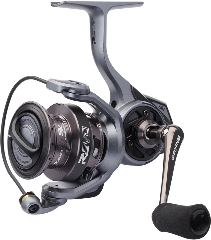 Abu Garcia Spinning Reel, Revo SX Spinning Reels, Predator Fishing, Fresh water Angler, Perch, Pike, Zander, Black/Grey, 6.2:1 Gear Ratio, Robust & Lightweight, 9+1 Bearing Count, 3000