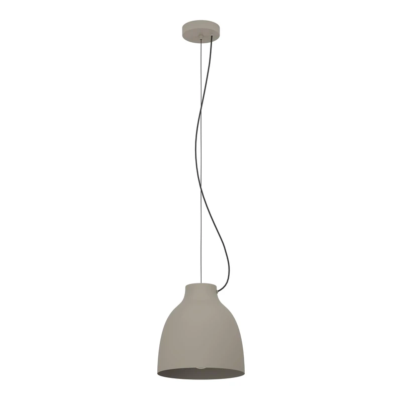 Eglo Pendant Lighting Camasca, Height-Adjustable Ceiling Light, Rise and Fall Hanging lamp for Dining and Living Room, Taupe Coloured Metal, E27 Socket