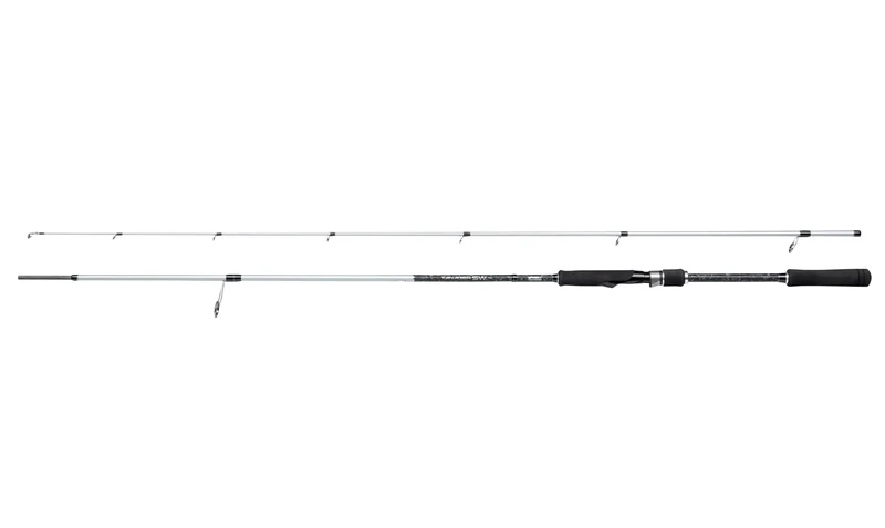 Mitchell Tanager SW Spinning Rod | Saltwater Boat & Shore Fishing Rod for Sea Anglers | Durable Carbon Composite | Lightweight, Powerful & Corrosion-Resistant | Unisex, Silver/Black, 2.4m | 10-40g
